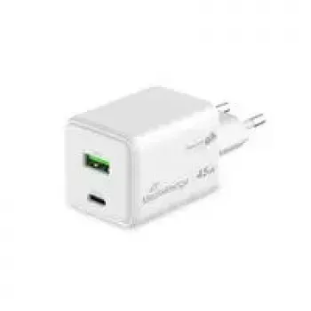 MediaRange MRMA113-2 USB-C 45W vahelduvvoolu siseruumide laadija nutitelefonile ja tahvelarvutile, valge, sisend 100–240 V