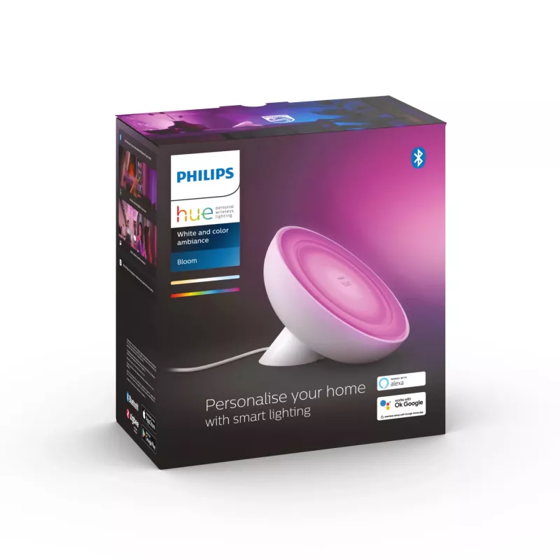 Philips Hue Valge and colour ambience Bloom laualamp