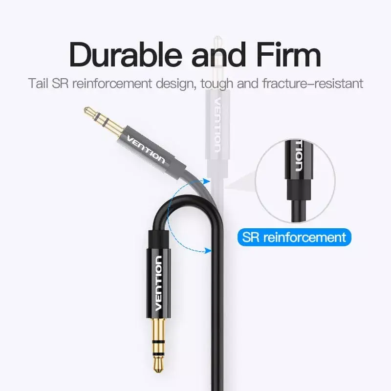 Vention 3,5 mm isane kuni 2*3,5 mm emane stereojagurkaabel 0,3 M must ABS