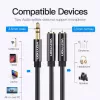 Vention 3,5 mm isane kuni 2*3,5 mm emane stereojagurkaabel 0,3 M must ABS