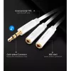 Vention 3,5 mm isane kuni 2*3,5 mm emane stereojagurkaabel 0,3 M must ABS