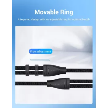 Heliadapteri kaabel Vention 2×3,5 mm isane kuni 4‑pooluseline 3,5 mm emane, 0,3 m, must