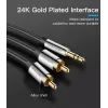Audio kaabel Vention 3.5mm TRRS (male) to 2×RCA (male), 2 m, Must