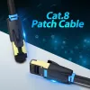 Vention Cat.8 SFTP paigakaabel 0,5M Must RJ-45 kullatud