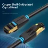 Vention Cat.8 SFTP paigakaabel 0,5M Must RJ-45 kullatud