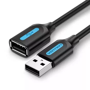 Vention USB 2.0 A-pistik A emasele pikenduskaabel 2M must PVC