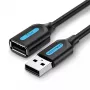 Vention USB 2.0 A-pistik A emasele pikenduskaabel 2M must PVC