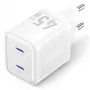 Vention FEFW0-EU vahelduvvoolu siselaadija 45 W, 2x USB-C, ühildub nutitelefon sülearvuti tahvelarvuti nutikell kõrvaklapid, valge