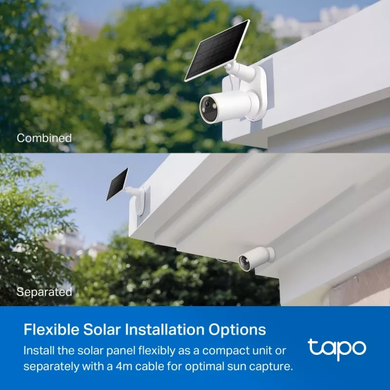 IP turvakaamera TP-Link Tapo C460 KIT — välistingimustesse mõeldud silinderkaamera, 8 MP 3840×2160, 12× digitaalne suum, seinakinnitus, kahepoolne heli, Wi‑Fi, valge
