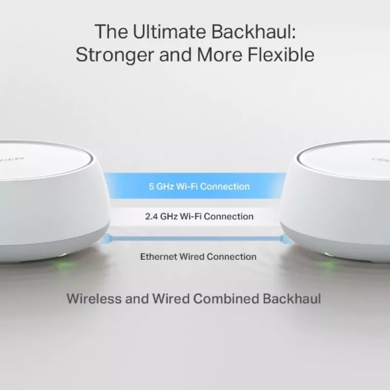 TP-Link DECO BE22(1-PACK) mesh Wi-Fi süsteem kaheribaline (2,4 GHz / 5 GHz) Wi-Fi 7 (802.11be) valge 2 sisemist