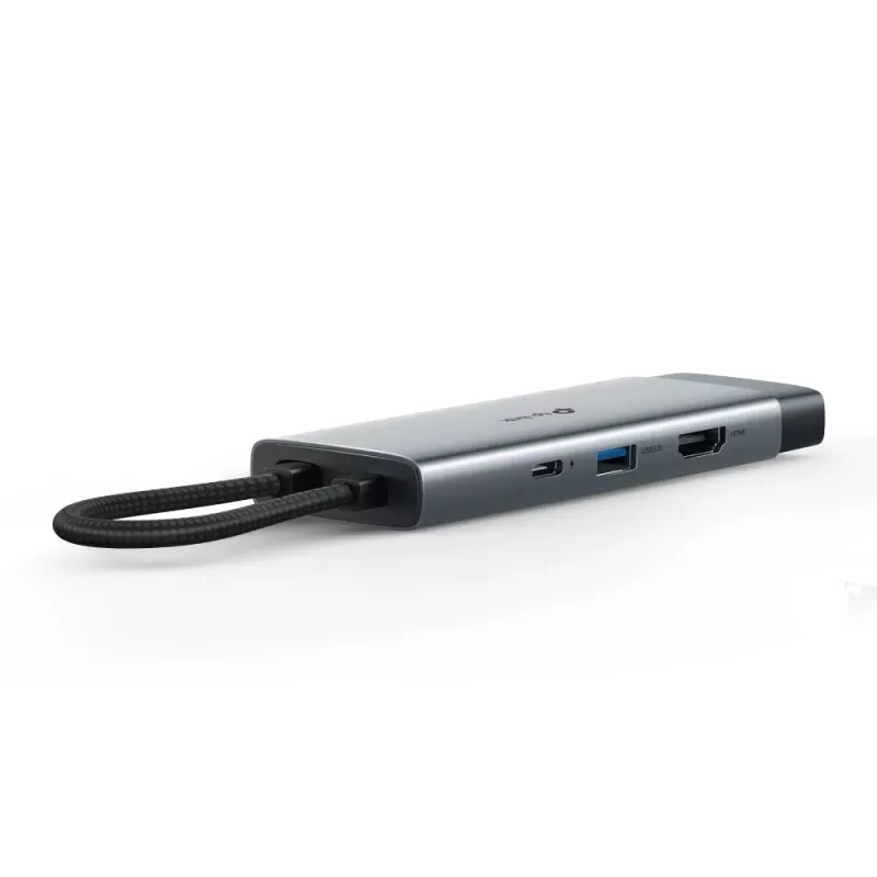 USB USB-C jaotur TP-Link UH7021C — HDMI, USB 3.2 Gen1, USB 2.0, SD/microSD, 5000 Mbit/s, Alumiinium Must
