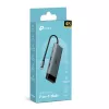 USB USB-C jaotur TP-Link UH7021C — HDMI, USB 3.2 Gen1, USB 2.0, SD/microSD, 5000 Mbit/s, Alumiinium Must