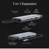 USB USB-C jaotur TP-Link UH7021C — HDMI, USB 3.2 Gen1, USB 2.0, SD/microSD, 5000 Mbit/s, Alumiinium Must