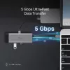 USB USB-C jaotur TP-Link UH7021C — HDMI, USB 3.2 Gen1, USB 2.0, SD/microSD, 5000 Mbit/s, Alumiinium Must