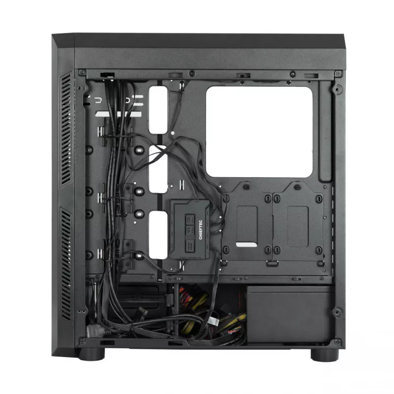 PC korpus CHIEFTEC Scorpion 3 GL-03B-OP — Torn ATX/Micro-ATX/Mini-ITX, karastatud klaas, 3×120 mm eesmised ventilaatorid
