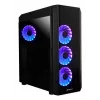 PC Midi Tower korpus CHIEFTEC SCORPION 3 GL-03B-UC-OP — must, karastatud klaas, ATX/Micro-ATX, 3x120mm ees + 1x120mm taga ventilaatorid