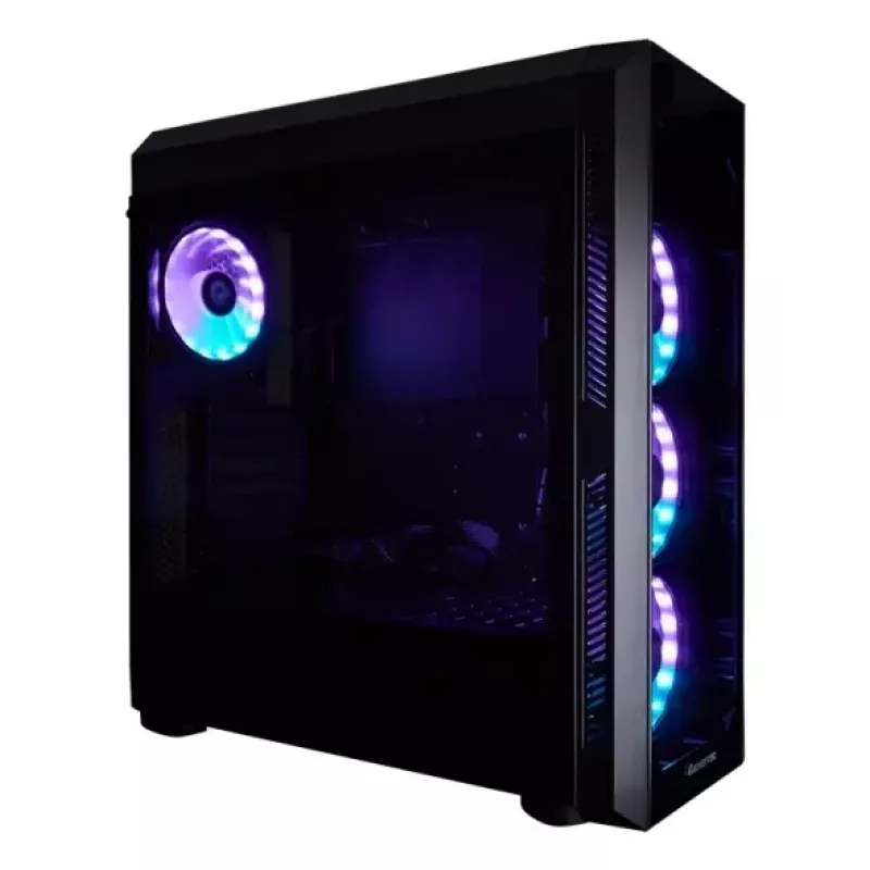 PC Midi Tower korpus CHIEFTEC SCORPION 3 GL-03B-UC-OP — must, karastatud klaas, ATX/Micro-ATX, 3x120mm ees + 1x120mm taga ventilaatorid