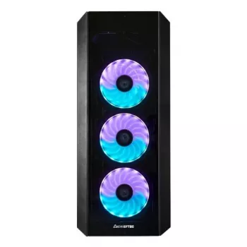 PC Midi Tower korpus CHIEFTEC SCORPION 3 GL-03B-UC-OP — must, karastatud klaas, ATX/Micro-ATX, 3x120mm ees + 1x120mm taga ventilaatorid