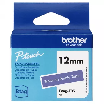 Sildivalmistuslint Brother BTAG-F31 Must lillal 1,2 cm 4 m