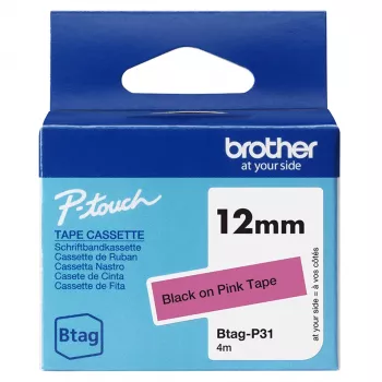 Silditeip Brother BTAG-P31 Must roosal 1.2 cm 4 m