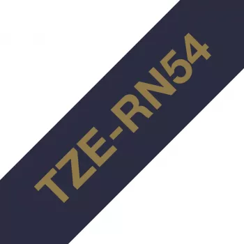 Brother TZE-RN54 sildistuslint Kuldne tumesinisel