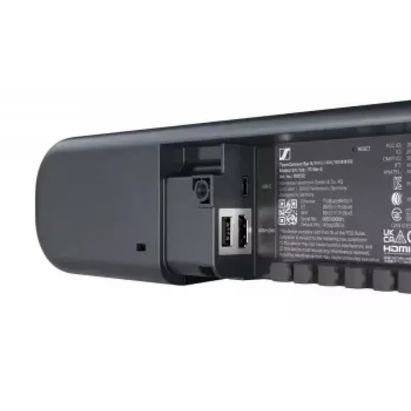 Mikrofon Sennheiser TEAMCONNECT BAR S VIDEO BAR — integreeritud kõlarid, mürasummutus, USB/ühenda ja kasuta
