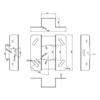 Laekinnitus Multibrackets M Universal Projector 200 peenhäälestusega
