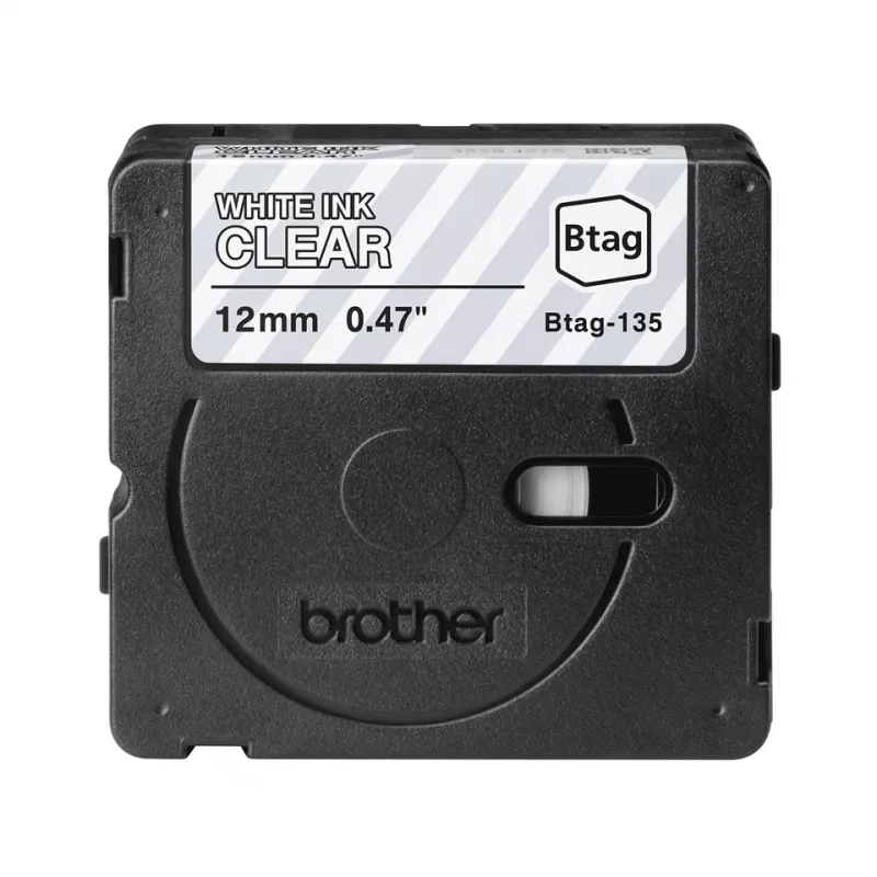 Silditeip Brother BTAG-135 valge läbipaistval taustal 1,2 cm 4 m