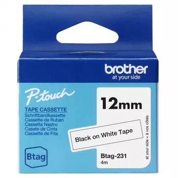 Brother BTAG-231 sildilint must valgel 1,2 cm 4 m
