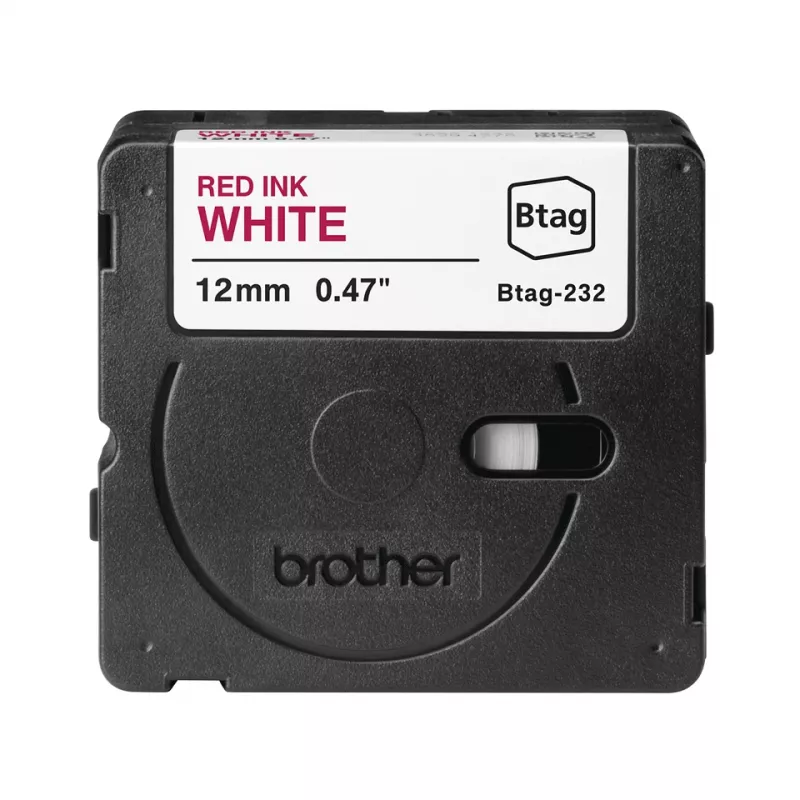 Silditeip Brother BTAG-232 Punane valgel 1,2 cm 4 m
