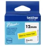 Sildivalmistuslint Brother BTAG-631 Must kollasel 1,2 cm 4 m