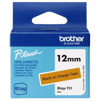 Silditeip Brother BTAG-T31 Must oranžil 1,2 cm 4 m