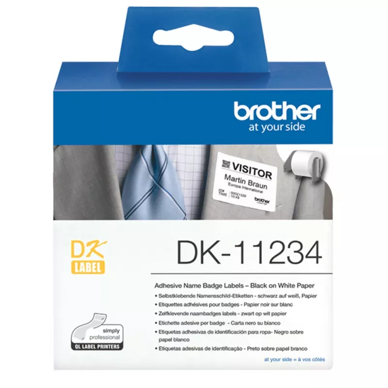 Brother DK-11234 printerisilt Valge Isekleepuv printerisilt