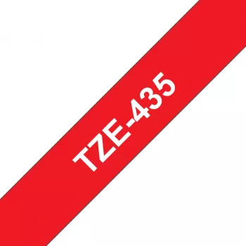 Brother TZE-435 sildistuslint valge punasel