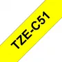 Brother lamineeritud lint TZe Must fluorestseeruval kollasel 2,4 cm 5 m