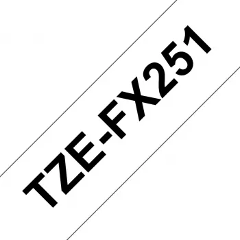 Lamineeritud lint Brother TZEFX251 Must valgel 2,4 cm