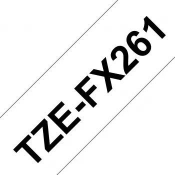 Brother TZE-FX261 sildilint Must valgel