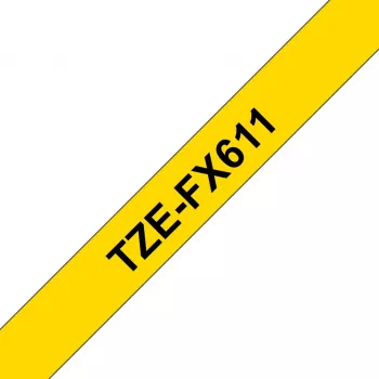 Brother TZE-FX611 sildilint Must kollasel
