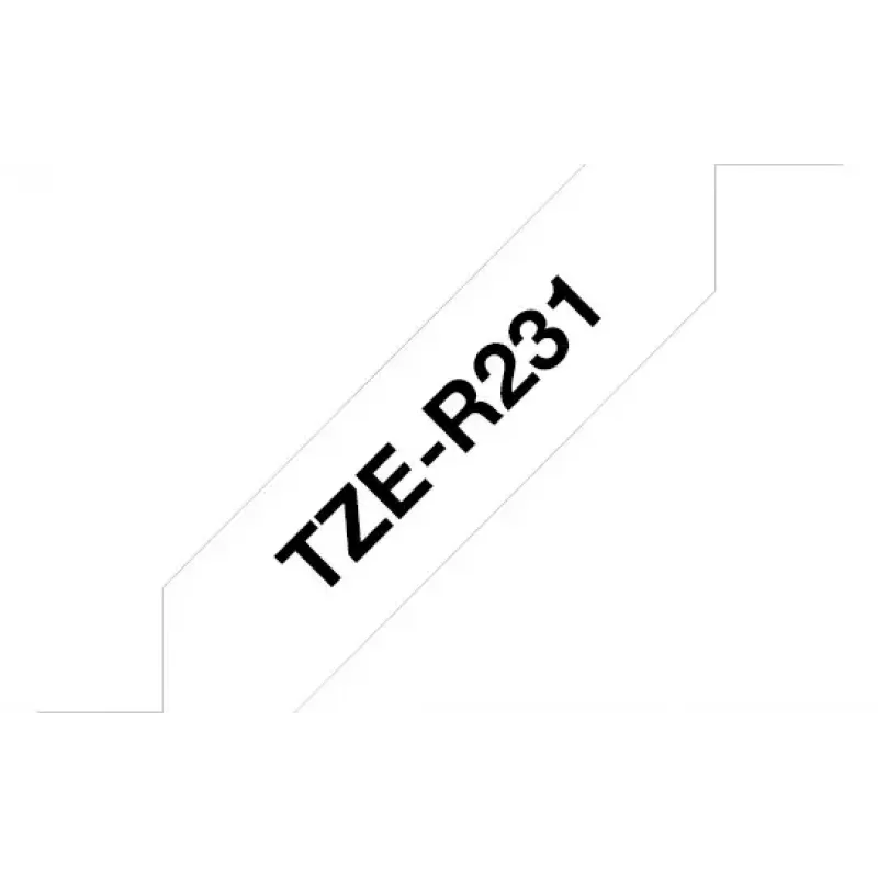 Brother TZE-R231 märgistuslint Must valgel