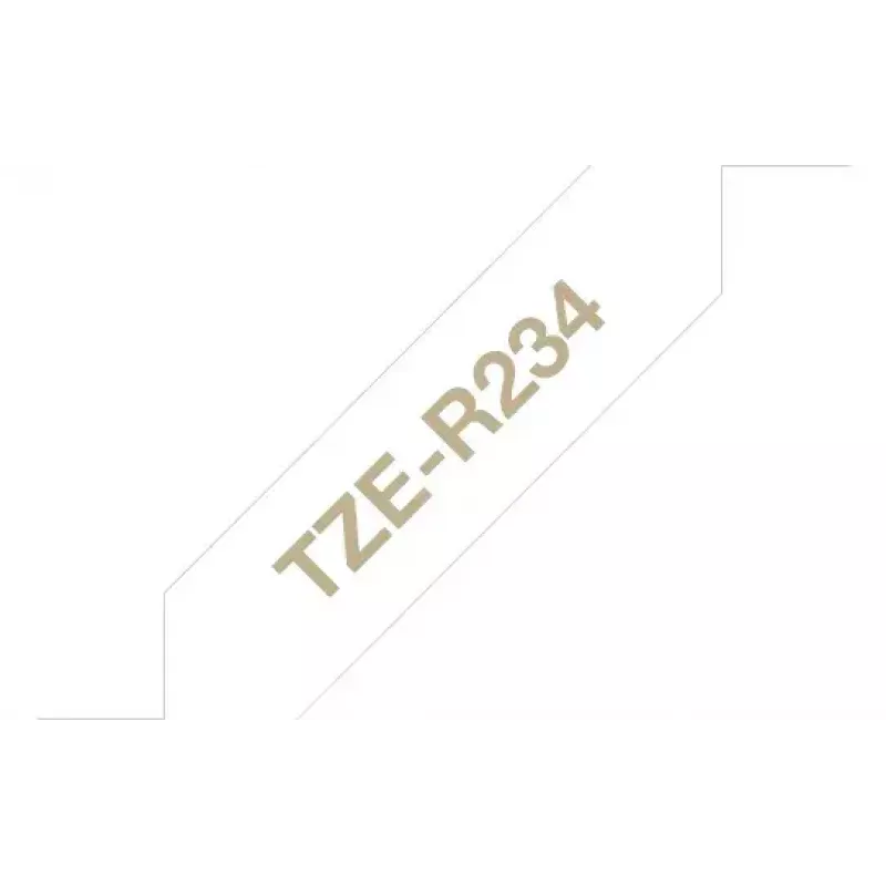 Brother TZE-R234 sildilint kuldne valgel