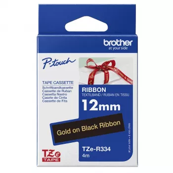 Brother TZE-R334 siltimislint Kuldne mustal