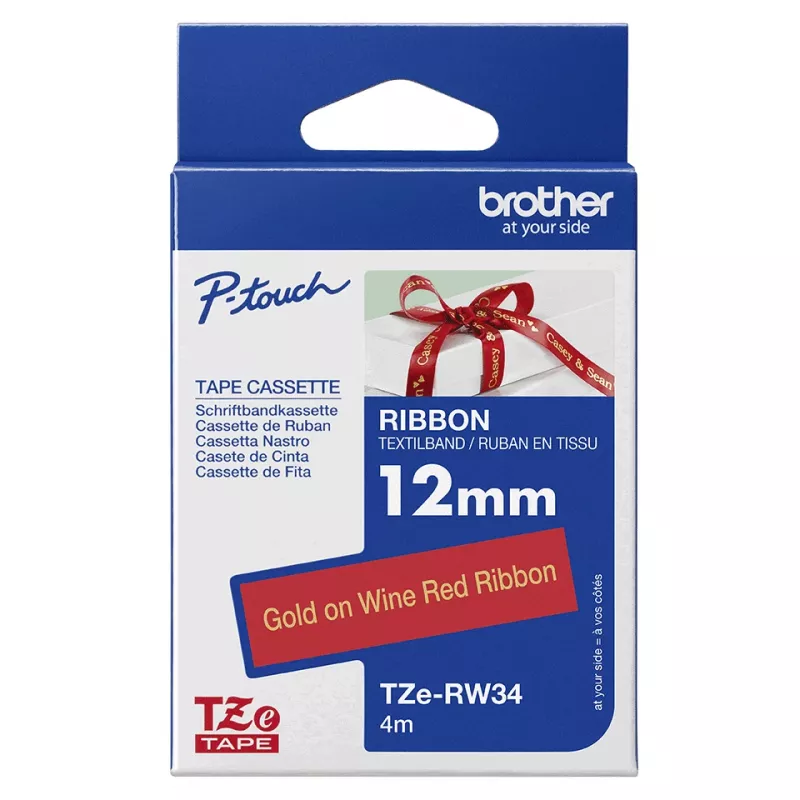 Brother TZE-RW34 sildivalmistamise lint Kuldne punasel