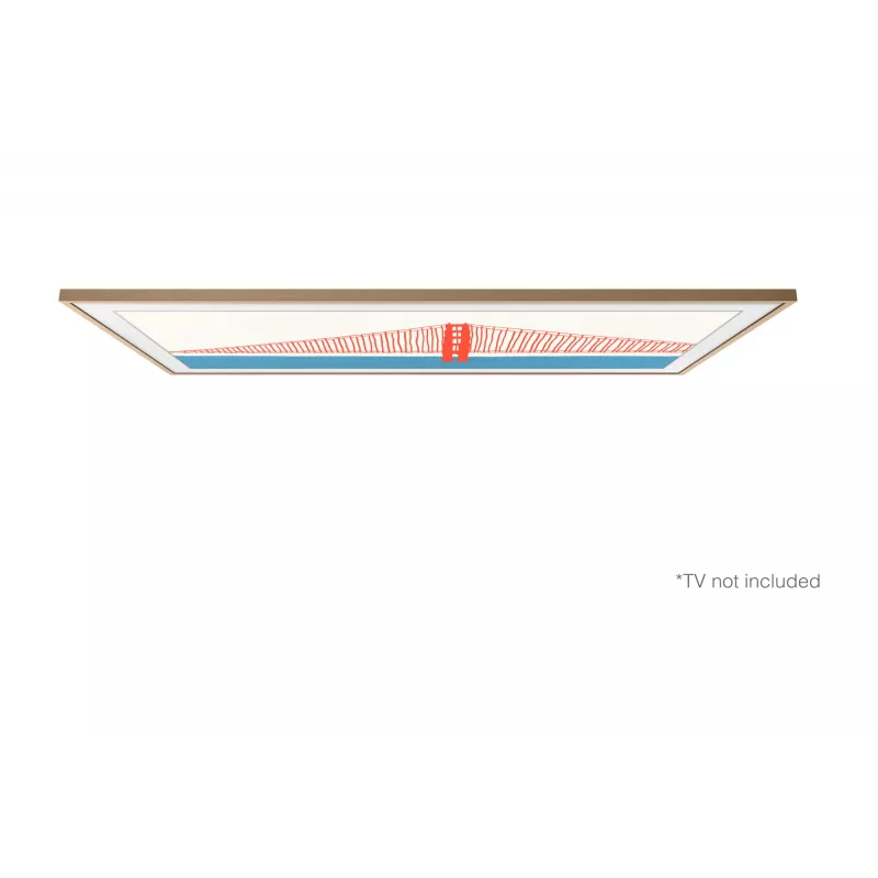 Teleriraam Samsung VG-SCFA55TKBXC — plastikust puiduefektiga, osad 35,6×1241,1×17,7 mm ja 24,6×714,2×17,7 mm, kaal 430 g