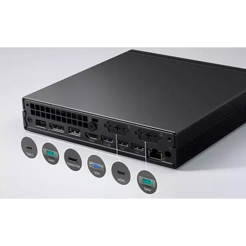 Lenovo ThinkCentre M75q AMD Ryzen™ 5 8500GE 16 GB DDR5-SDRAM 512 GB SSD Windows 11 Pro miniarvuti, must