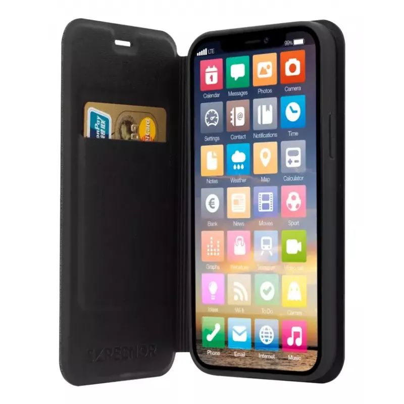 Rahakotiga ümbris Screenor Clever iPhone 13 14 15,5 cm Roosa