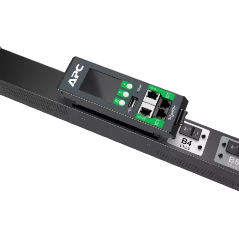 APC NetShelter Rack PDU Advanced, mõõdetav, 3-faasiline, 11kW 400V 16A või 11.5kW 415V 20A, 42 pistikupesa, IEC309