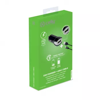 Celly CCUSBTYPEC mobiilseadme laadija Nutitelefon, Tahvelarvuti Must Sigaretisüütaja Auto
