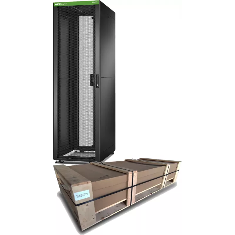 APC Easy Rack, 42U, Must, Katusega, Ratastel, Reguleeritavad jalad, 4 kronsteini ja külgpaneelid, Põhi puudub, 1991H x 600W x 1000D mm