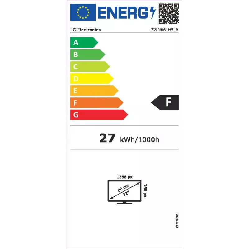 LG 32LN661HBLA 81,3 cm (32 tolli) HD nutiteleviisor must 10 W