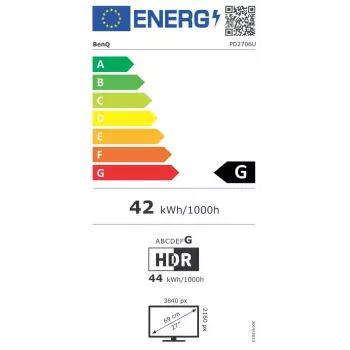 BenQ PD2706U arvutimonitor 68,6 cm (27 tolli) 3840 x 2160 pikslit 4K Ultra HD LCD must